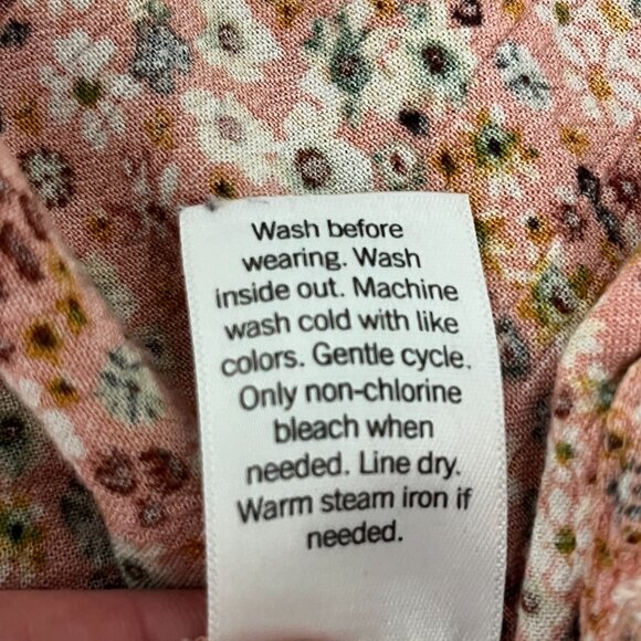 Sonoma Womens Smocked Peasant Top 3X Floral Stretch Long Sleeve Bohemian Cottage - Picture 7 of 7